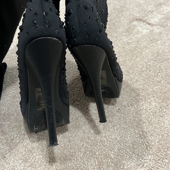 Black with cristals boots - Picture 6 of 7